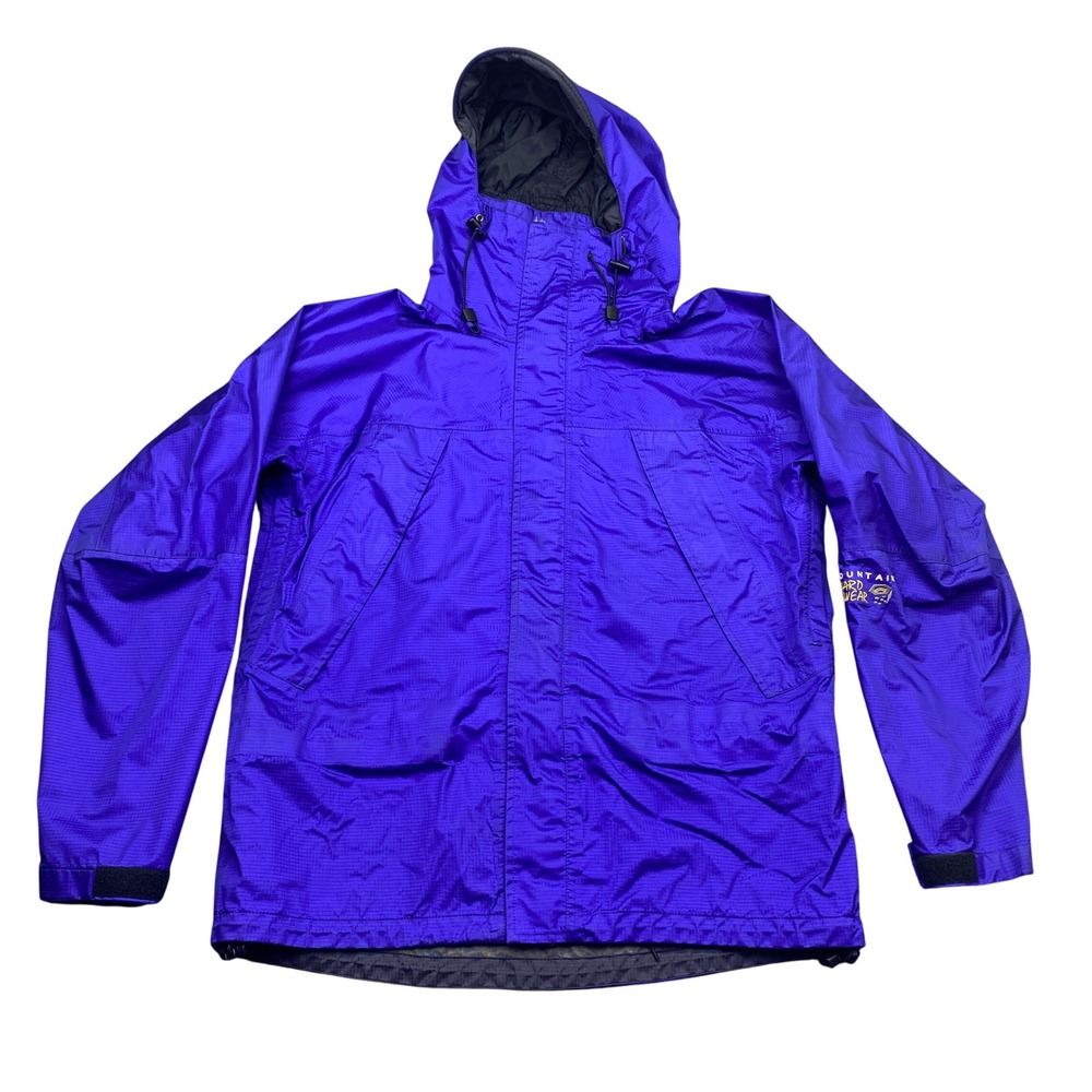 Mountain Hardwear Gore-Tex Jacket Mens Medium Purple Hooded Rain Shell Ripstop